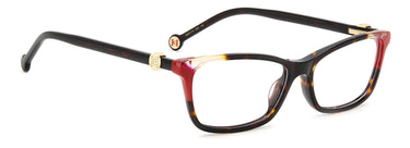 Designer Women Carolina Herrera Eyeglasses: 0114 - Havana Red(2)- SpecSMART Eye Clinic (Diagonal View)